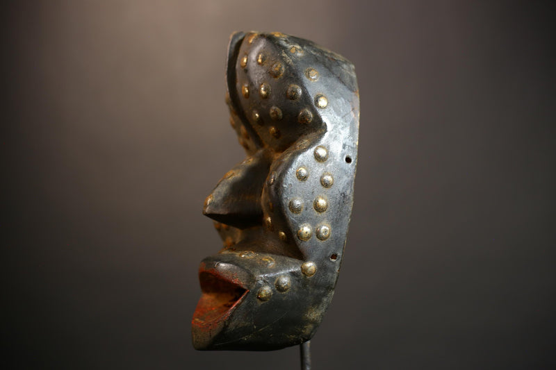 Antique Dan Keran Mask | African Wooden Art from Liberia | Unique Decor | Cultural Collectible | Tribal Wall Hanging-G4932