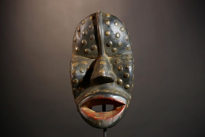 Antique Dan Keran Mask | African Wooden Art from Liberia | Unique Decor | Cultural Collectible | Tribal Wall Hanging-G4932