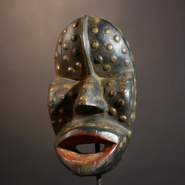 Antique Dan Keran Mask | African Wooden Art from Liberia | Unique Decor | Cultural Collectible | Tribal Wall Hanging-G4932