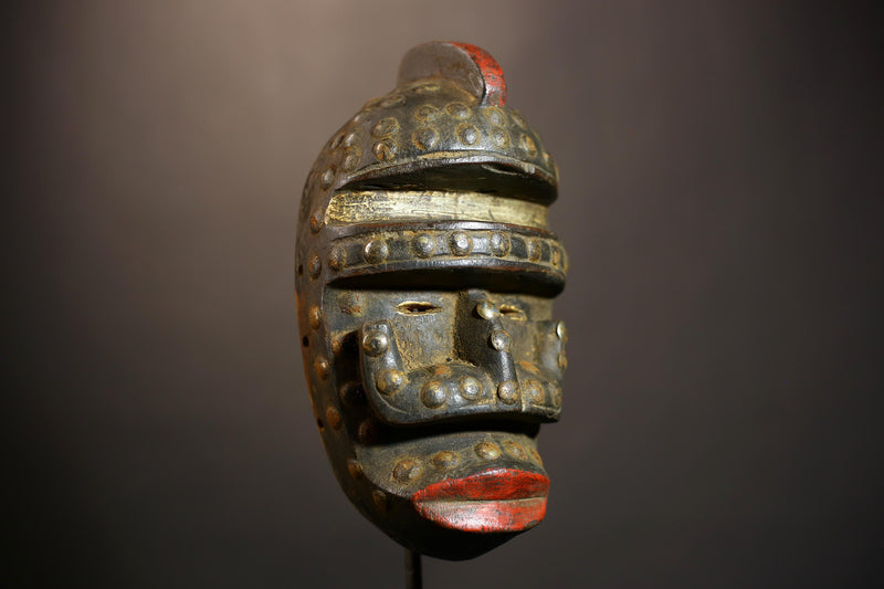 African Antique Dan Keran Mask Wooden Art from Liberia Unique Decor -G4929