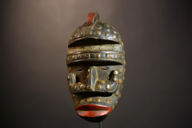 African Antique Dan Keran Mask Wooden Art from Liberia Unique Decor -G4929