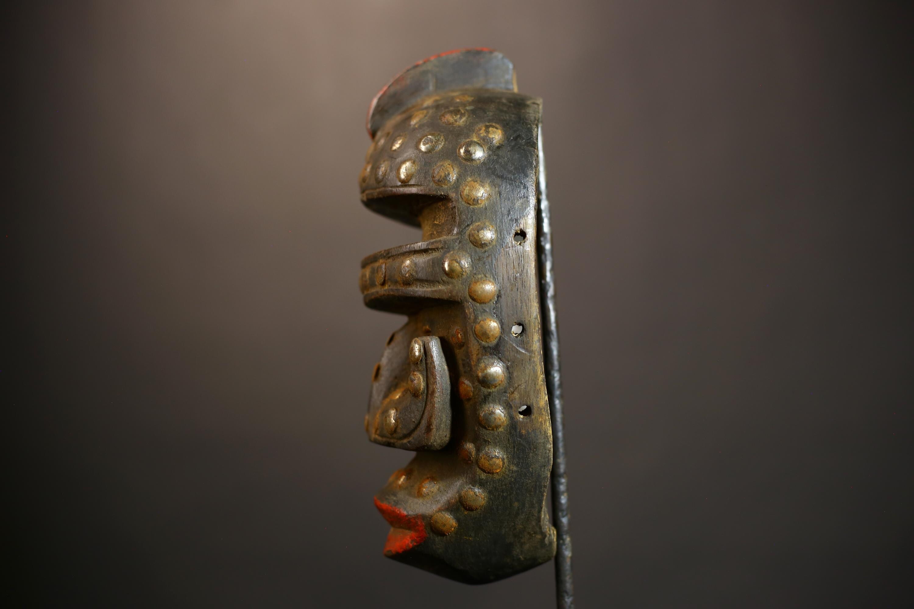 African Antique Dan Keran Mask Wooden Art from Liberia Unique Decor -G4929