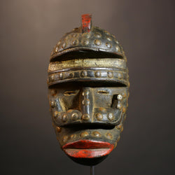 African Antique Dan Keran Mask Wooden Art from Liberia Unique Decor -G4929