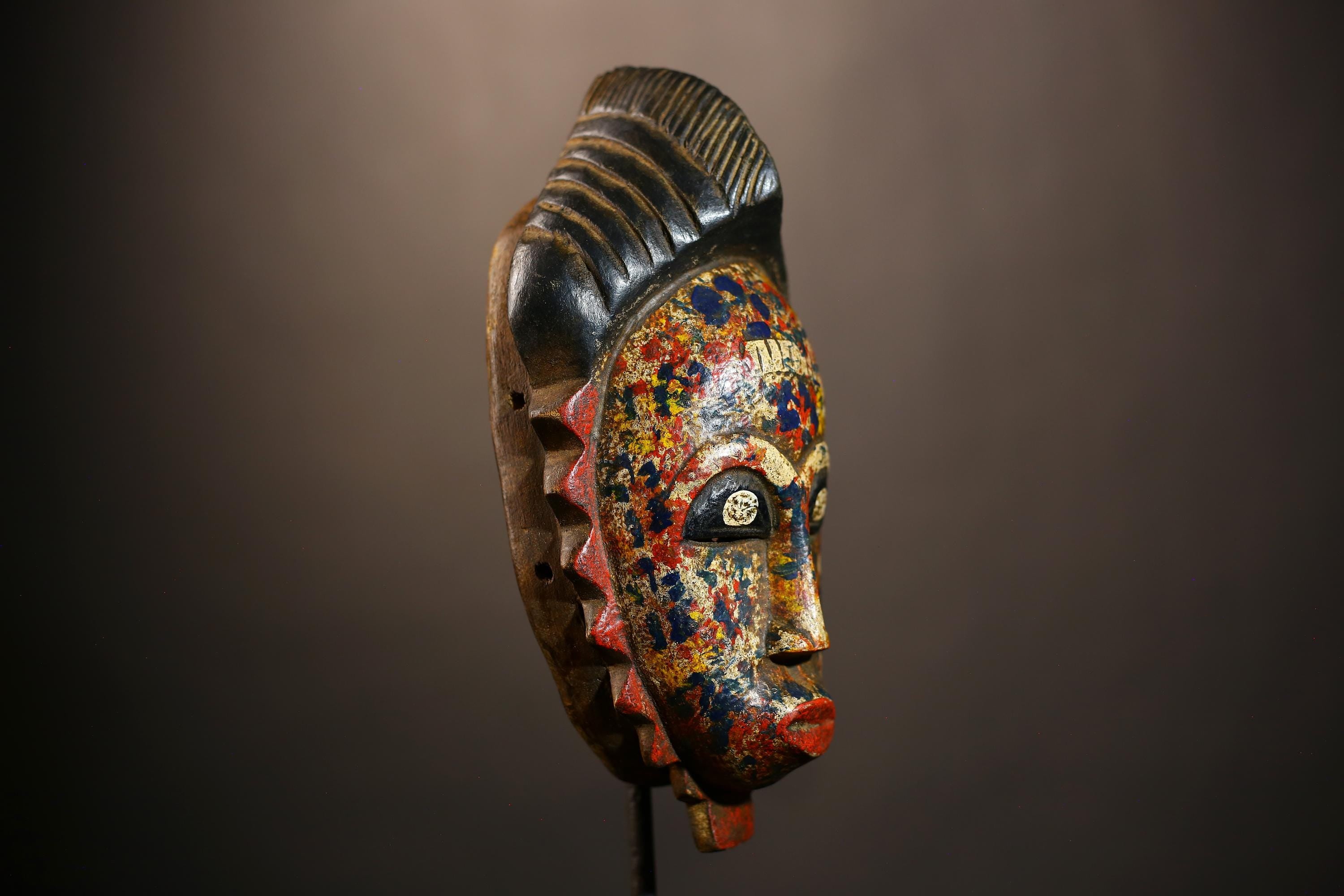 African Mask Face Vintage Wood Carved Hanging Guro Masks | Unique Wall Decor | Ethnic Art for Home | Authentic Tribal Wall Hanging-G4950