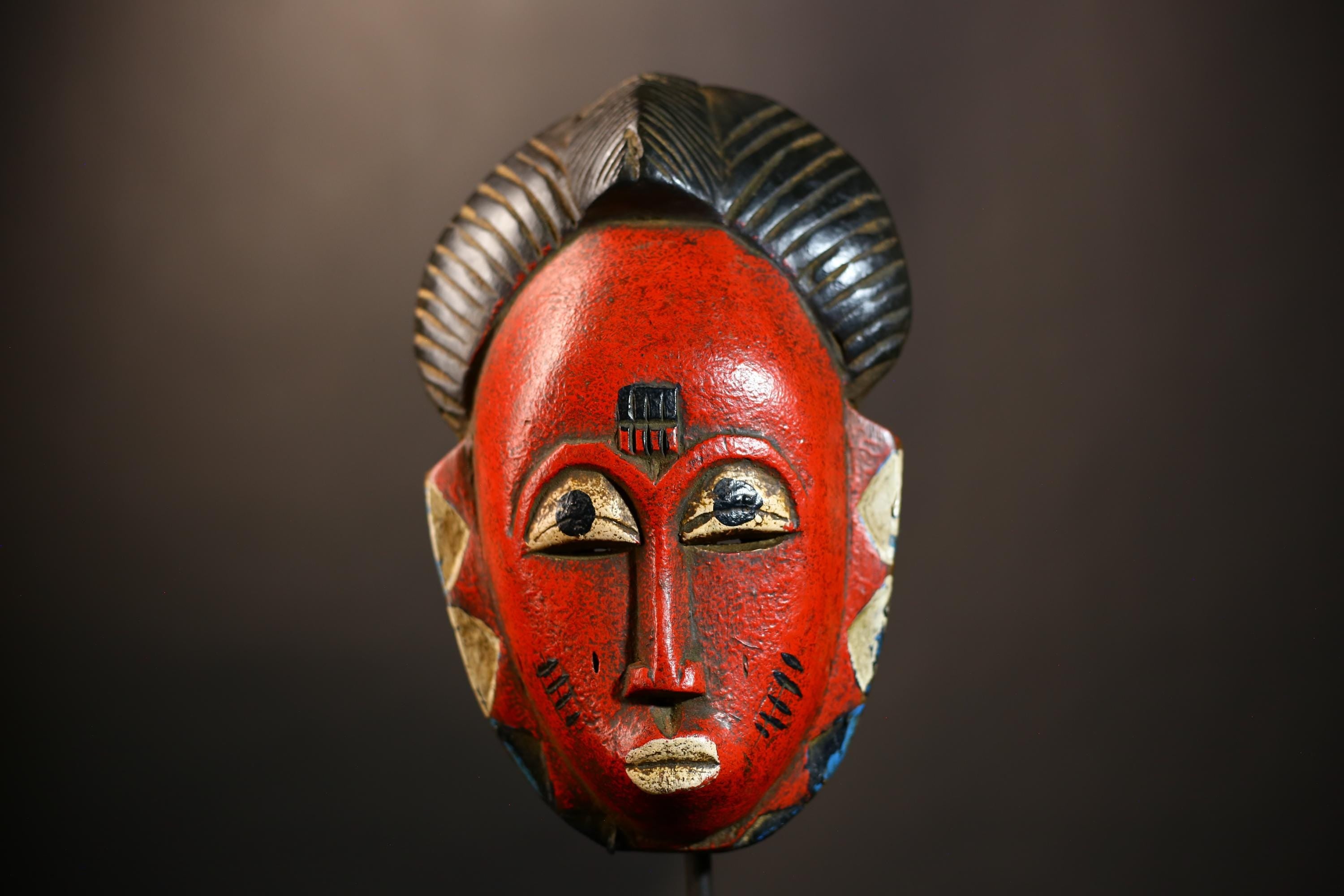 Africa Guro Mask | Vintage Wood Face Wall Decor | Unique Tribal Art | Authentic Collectible Piece | Ethnic Home Accent | Artisan Craft-G4945