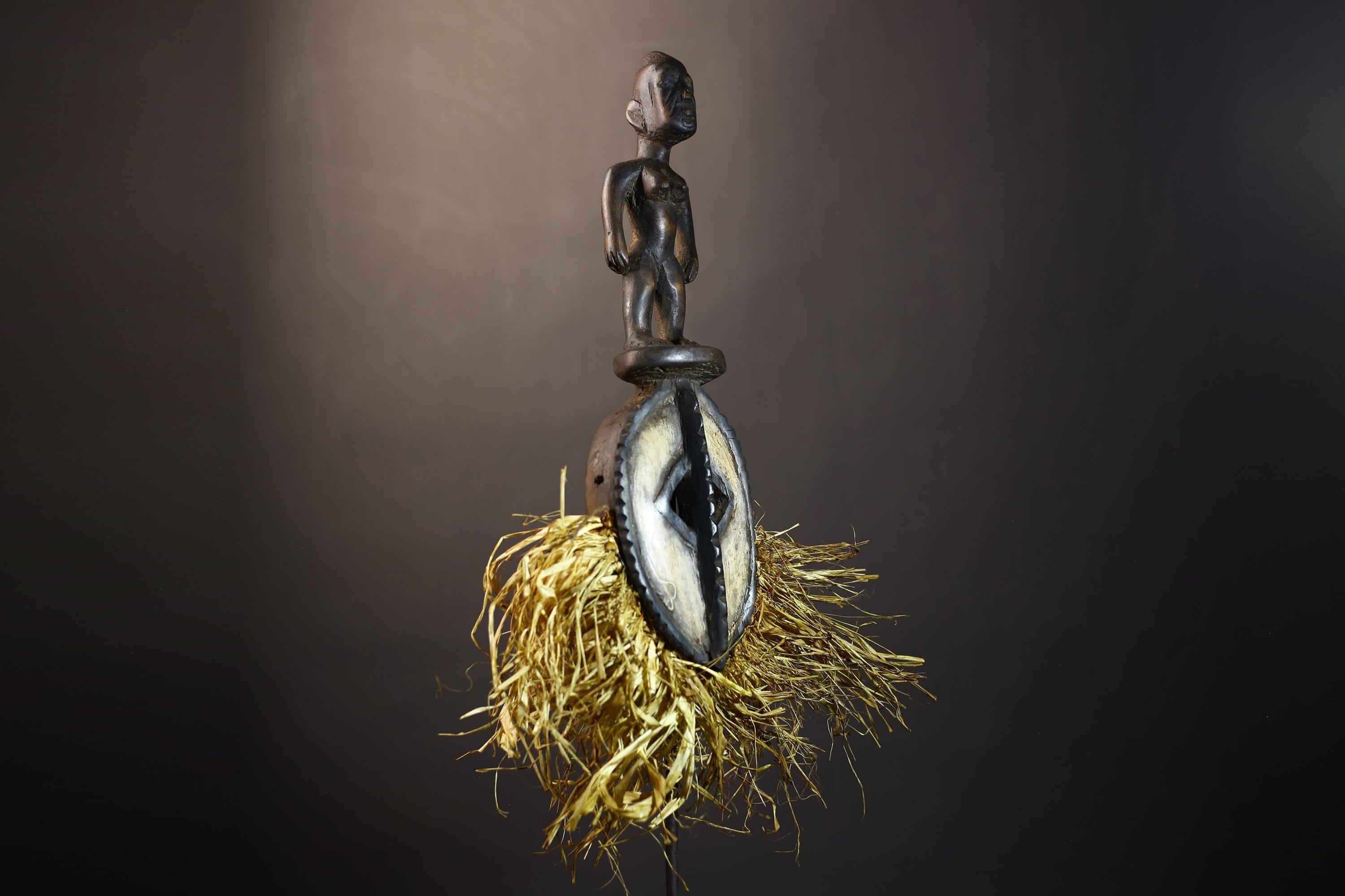 African Mossi Mask with Raffia | Authentic Tribal Art from Burkina Faso | Unique Handcrafted Decor | Cultural Wall Art Piece Gift-G4800