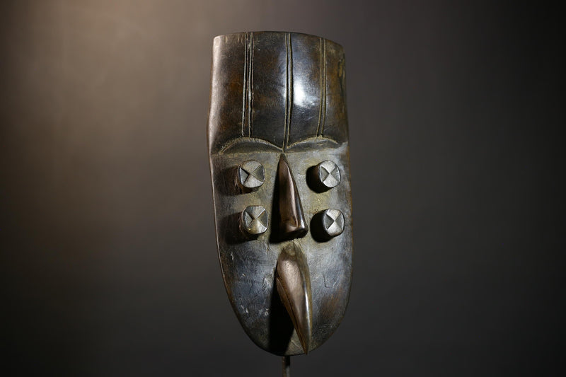African Grebo Tribal Mask Handcarved | Unique Wall Art Sculpture | Vintage Home Decor Piece | Authentic Cultural Accent Gift-G4795