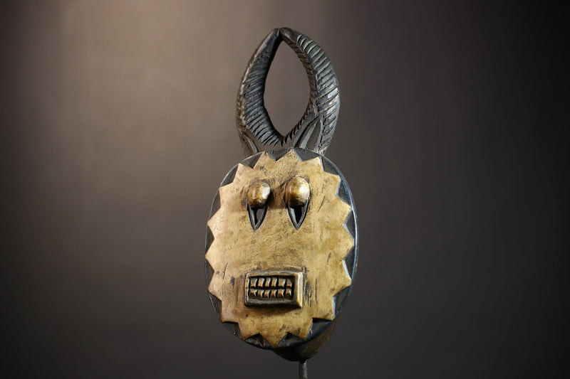 African Goli Mask Wall Art | Unique Wooden Tribal Decor | Handcrafted Art Piece for Home | Cultural Wall Hanging-G4812