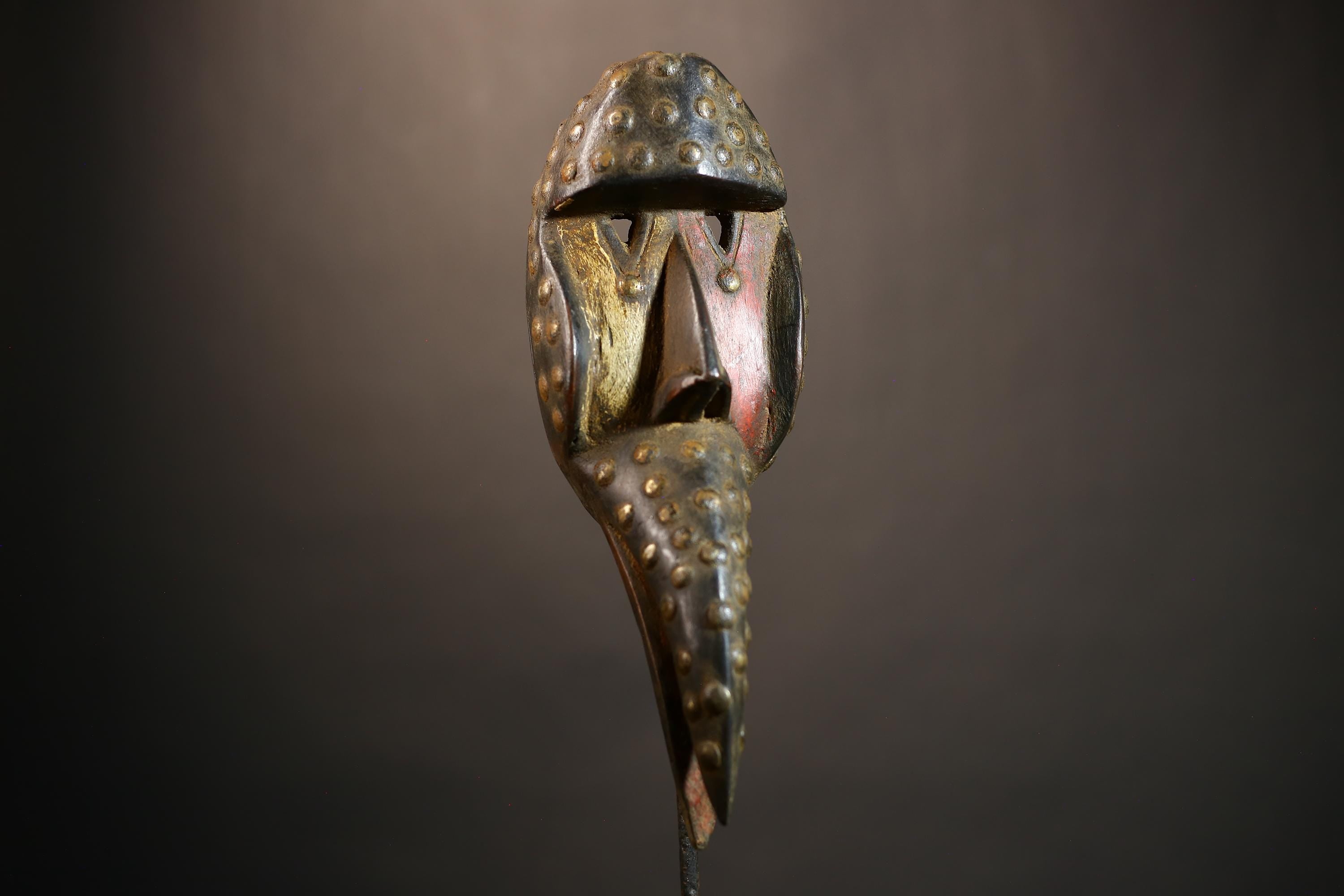 Cubist Dan Bird Man Mask | Early 20th Century Wood Tribal Art | Unique Collectible | Authentic Africa Decor | Vintage Decorative Piece-G4961