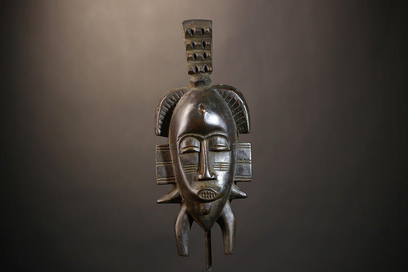African Senufo Mask | Vintage Kpelie Tribal Art | Exquisite Home Décor Piece | Handcrafted Cultural Accent | Unique African Design-G4825