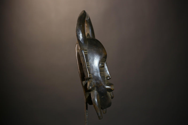African Senufo Mask | Vintage Kpelie Tribal Art | Unique Cultural Decor | Handcrafted Wall Accent | Authentic African Home Design-G4824