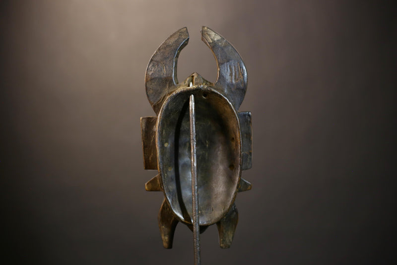 African Senufo Mask | Vintage Kpelie Tribal Art | Unique Cultural Decor | Handcrafted Wall Accent | Authentic African Home Design-G4824