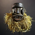 African Hand-Carved Dan Mask with Raffia | Unique Cultural Face Decor | Ethnic Home Accent | Stunning Tribal Wall Art | Artisan Craft -G4819