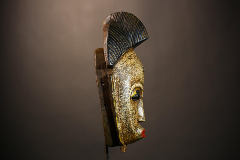 African Mask | Handcrafted Baule Wall Art | Cultural Home Decor | Unique Sculpture | Ethnic Wall Decoration | Artisan Craft -G4967