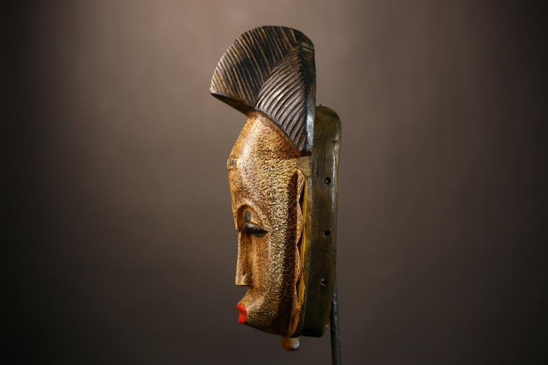 African Mask | Handcrafted Baule Wall Art | Cultural Home Decor | Unique Sculpture | Ethnic Wall Decoration | Artisan Craft -G4967