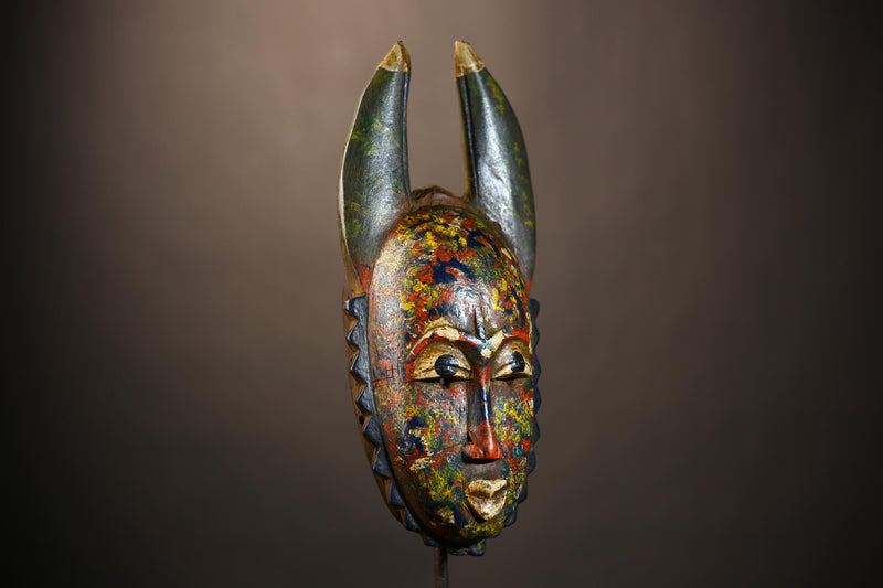 African Mask | Hand-Carved Guro Baule Mask | Unique Wall Hanging | Ethnic Art Decor | Cultural Accent Piece | Artisan Home Decor -G4963