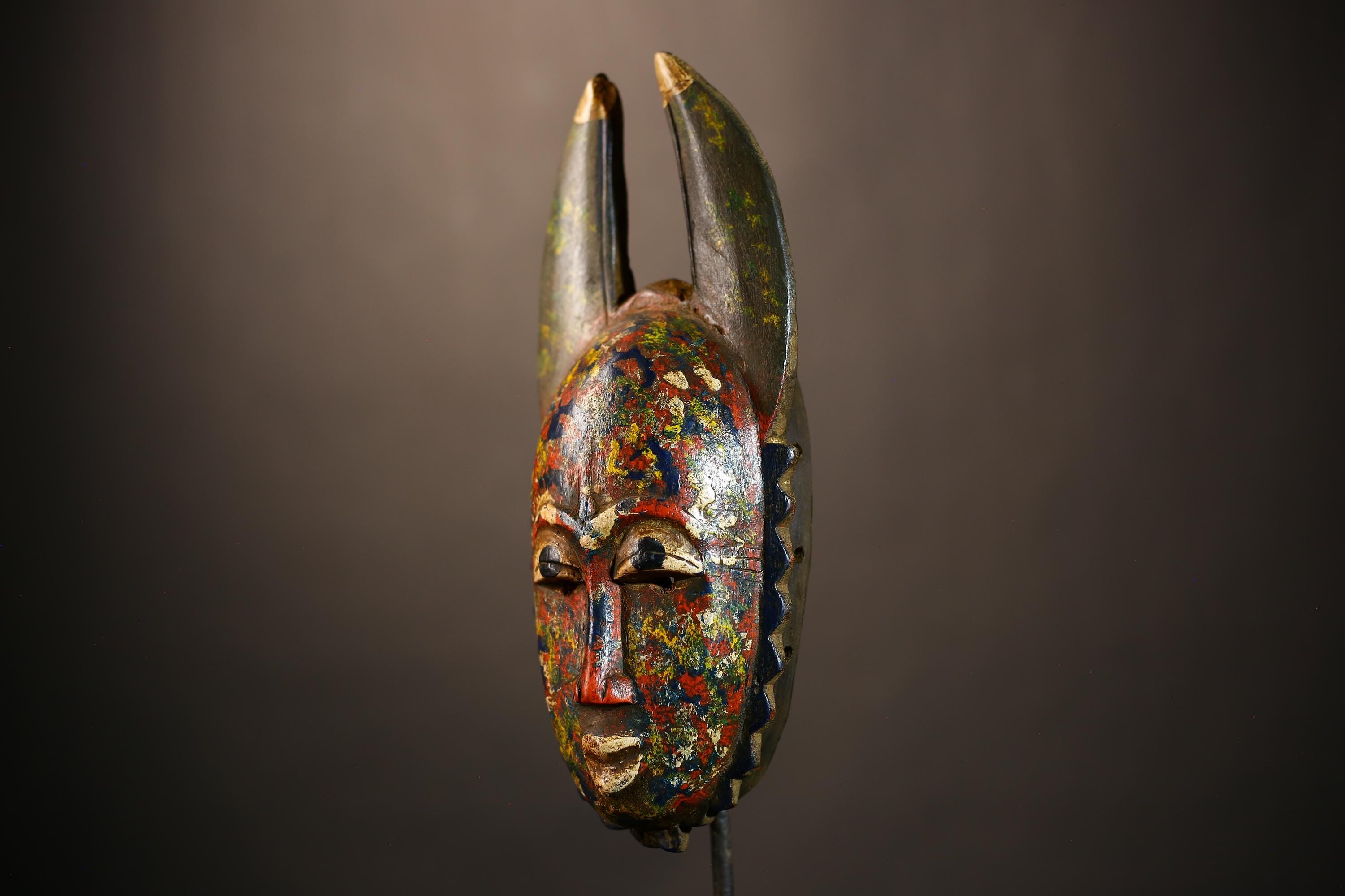 African Mask | Hand-Carved Guro Baule Mask | Unique Wall Hanging | Ethnic Art Decor | Cultural Accent Piece | Artisan Home Decor -G4963