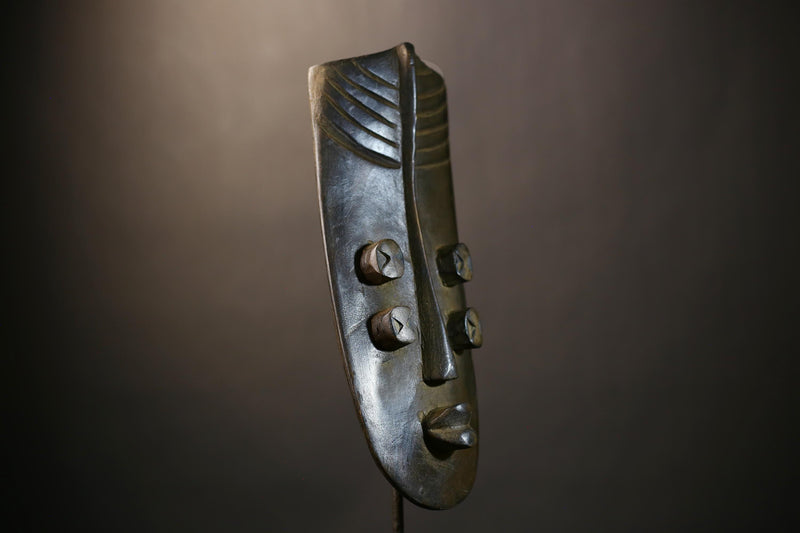 African Grebo Mask Wall Art | Hand Carved Vintage Sculpture | Unique Tribal Decor | Ethnic Home Accent | Artisan Wall Decoration-G4835