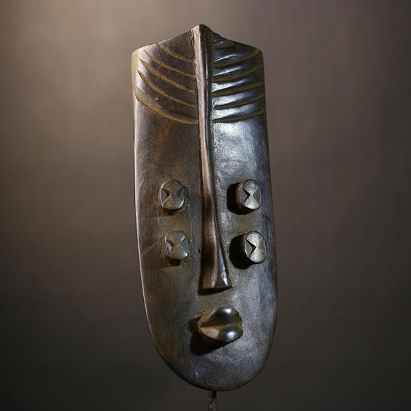 African Grebo Mask Wall Art | Hand Carved Vintage Sculpture | Unique Tribal Decor | Ethnic Home Accent | Artisan Wall Decoration-G4835