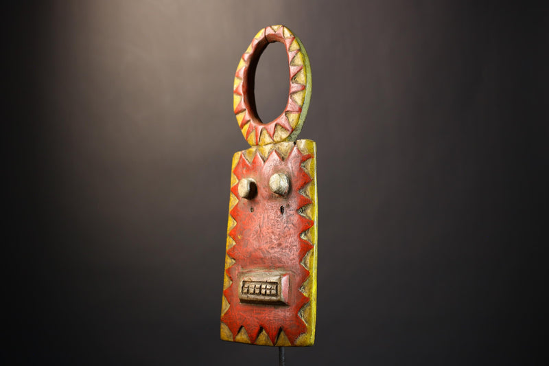 African Baule Goli Mask | Vintage Wood Wall Hanging | Unique Home Decor Accent | Tribal Art Decor | Ethnic Home Wall Piece-G4833