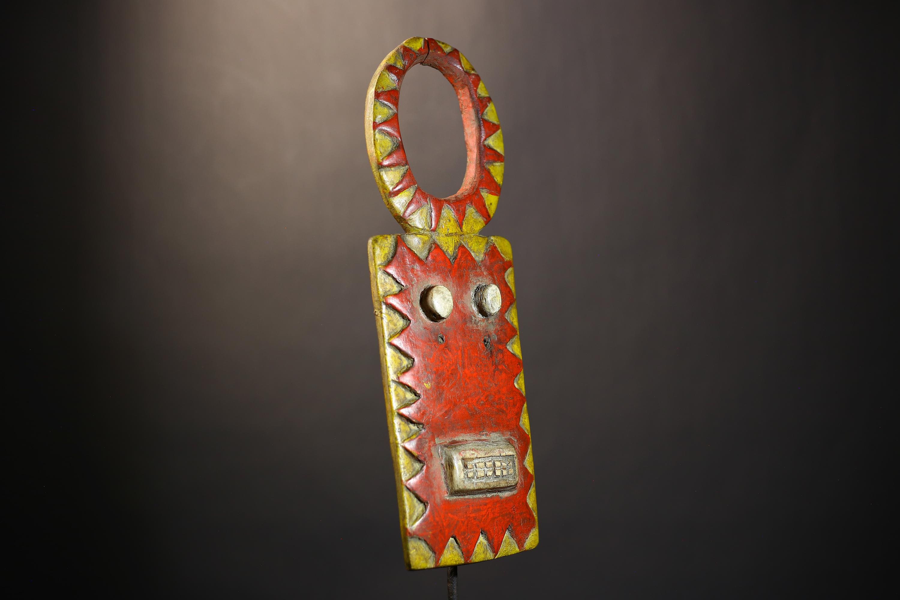 African Baule Goli Mask | Vintage Wood Wall Hanging | Unique Home Decor Accent | Tribal Art Decor | Ethnic Home Wall Piece-G4833