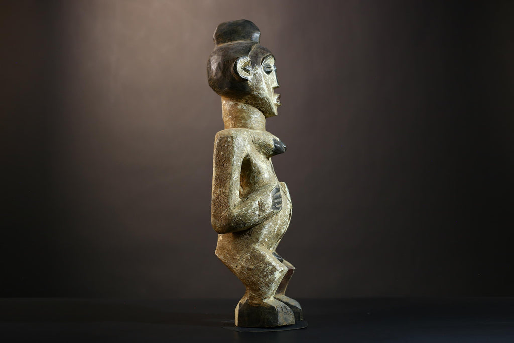 African Handcrafted Wood Sculpture | Mbete Statuette Art | Unique Gabon Congo Decoration | Cultural Home Decor | Artisan Gift-G4847