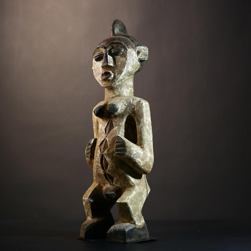 African Handcrafted Wood Sculpture | Mbete Statuette Art | Unique Gabon Congo Decoration | Cultural Home Decor | Artisan Gift-G4847