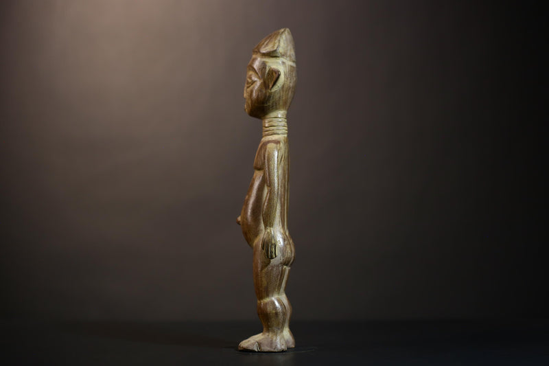 African Kongo Male Statue | Handcrafted Sculpture | Rare Luba Tribal Art | Unique Decor Piece | Artisan Gift for Collectors  -G4845