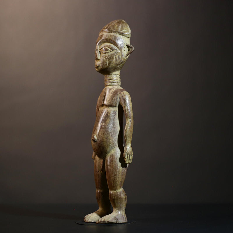 African Kongo Male Statue | Handcrafted Sculpture | Rare Luba Tribal Art | Unique Decor Piece | Artisan Gift for Collectors  -G4845