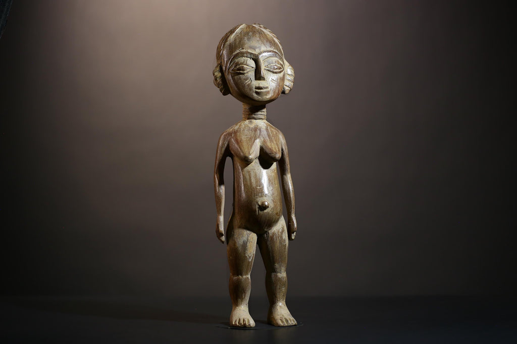 African Kongo Woman Sculpture | Luba Tribal Art | Handcrafted Statue | Authentic African Decor | Ethnic Collectible Figure-G4844