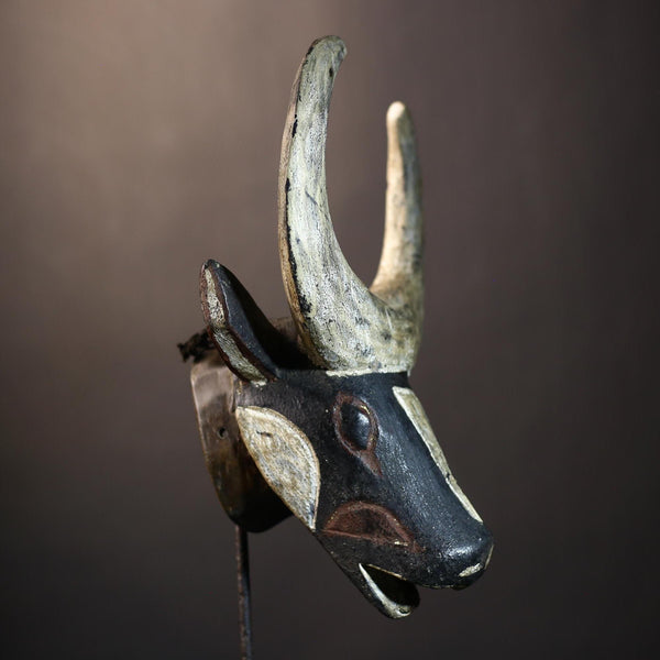 African Bobo Ram Mask | Handcrafted Tribal Wall Art | Unique Home Decor | Authentic African Sculpture | Ethnic Wall Hanging-G4843