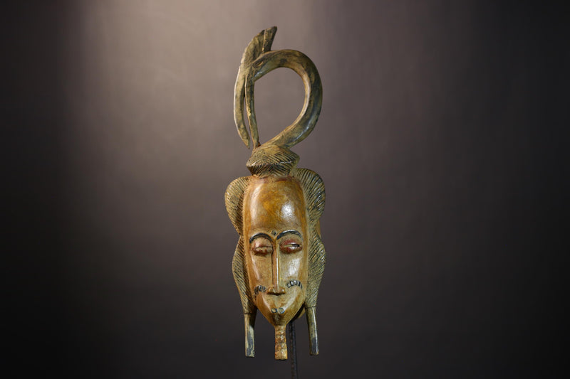 African Authentic Mask | Handcrafted Tribal Art | Unique Home Decor | Traditional Wall Hanging | Ethnic Display | Cultural Artifact-G4841