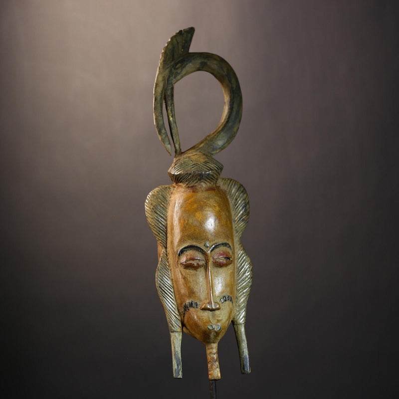 African Authentic Mask | Handcrafted Tribal Art | Unique Home Decor | Traditional Wall Hanging | Ethnic Display | Cultural Artifact-G4841