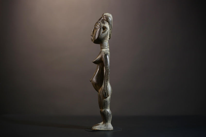 African Authentic Luba Statue Art Piece | Unique Black Woman Figurine | Cultural Home Decor | Ethnic Decorative Accent-G4854