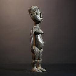 African Authentic Luba Statue Art Piece | Unique Black Woman Figurine | Cultural Home Decor | Ethnic Decorative Accent-G4854