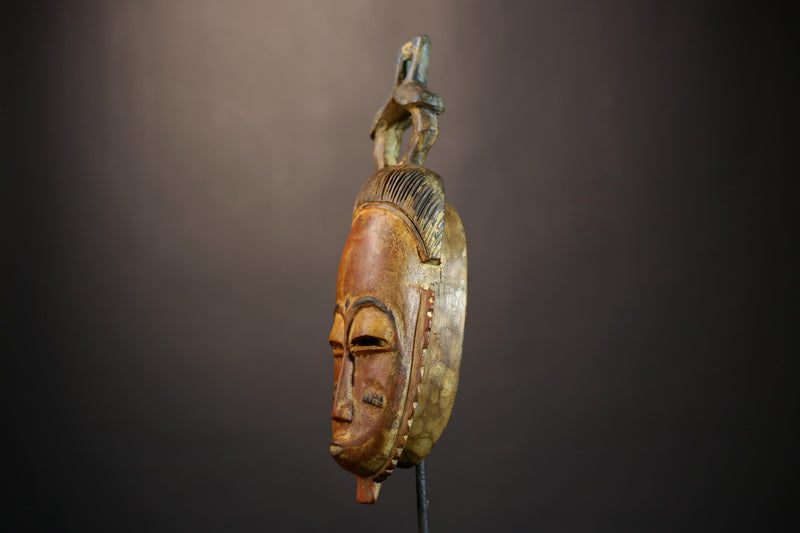 African Handcrafted Art | Bete Guro Mask | Tribal Ethnic Decor | Traditional Wall Piece | Unique Cultural Sculpture | African Heritage-G4850