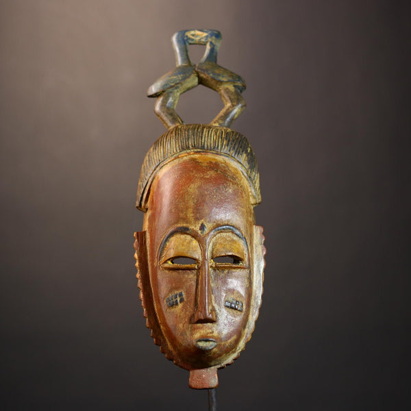 African Handcrafted Art | Bete Guro Mask | Tribal Ethnic Decor | Traditional Wall Piece | Unique Cultural Sculpture | African Heritage-G4850