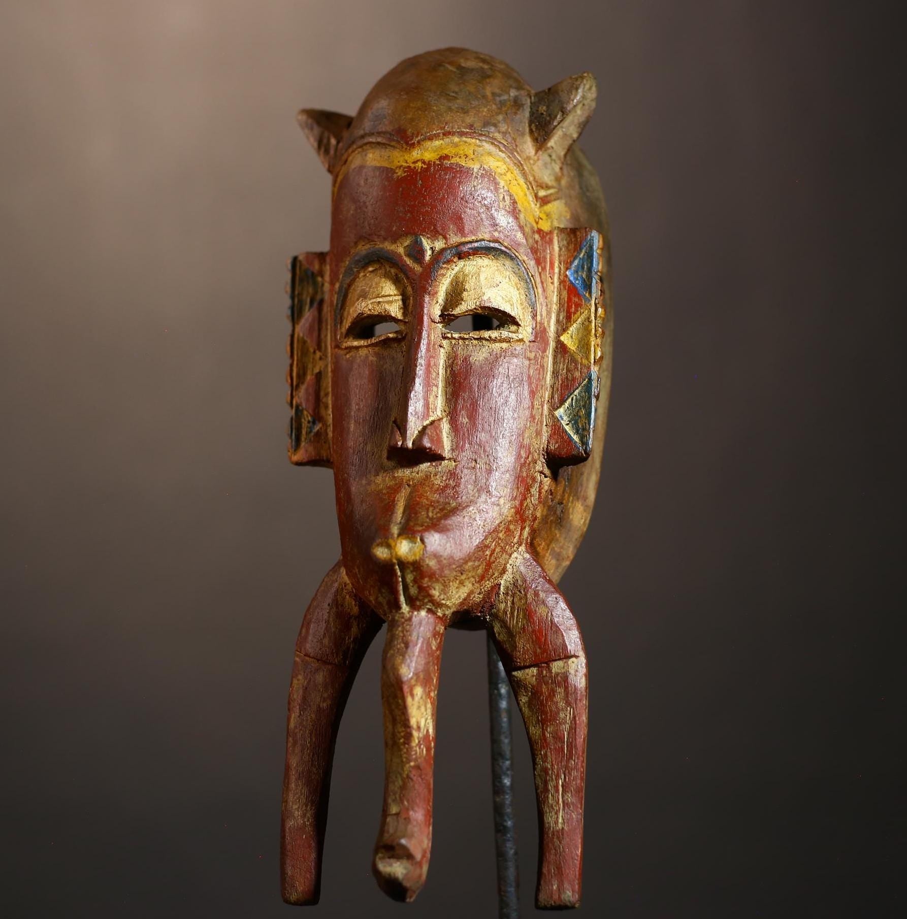 African Art | Vintage Home Decor | Baule Mask Handcrafted | Wooden Tribal Mask | Wall Decor | Handmade African Mask | Ethnic Art Piece-G4860