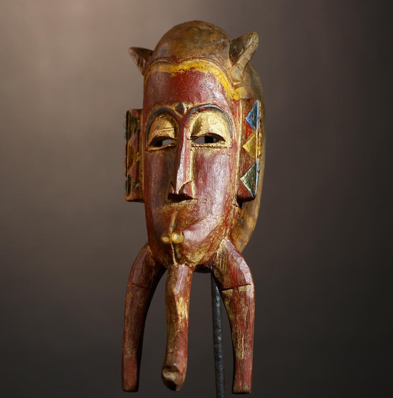 African Art | Vintage Home Decor | Baule Mask Handcrafted | Wooden Tribal Mask | Wall Decor | Handmade African Mask | Ethnic Art Piece-G4860