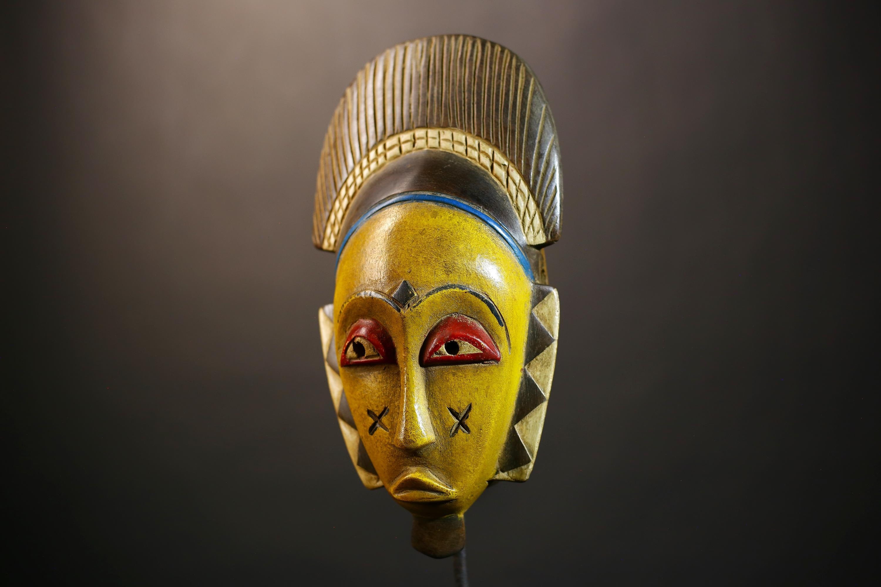 African Vintage Guro Mask | Authentic Handcrafted Tribal Art | Unique Wall Decor | Cultural Accent for Home-G4996