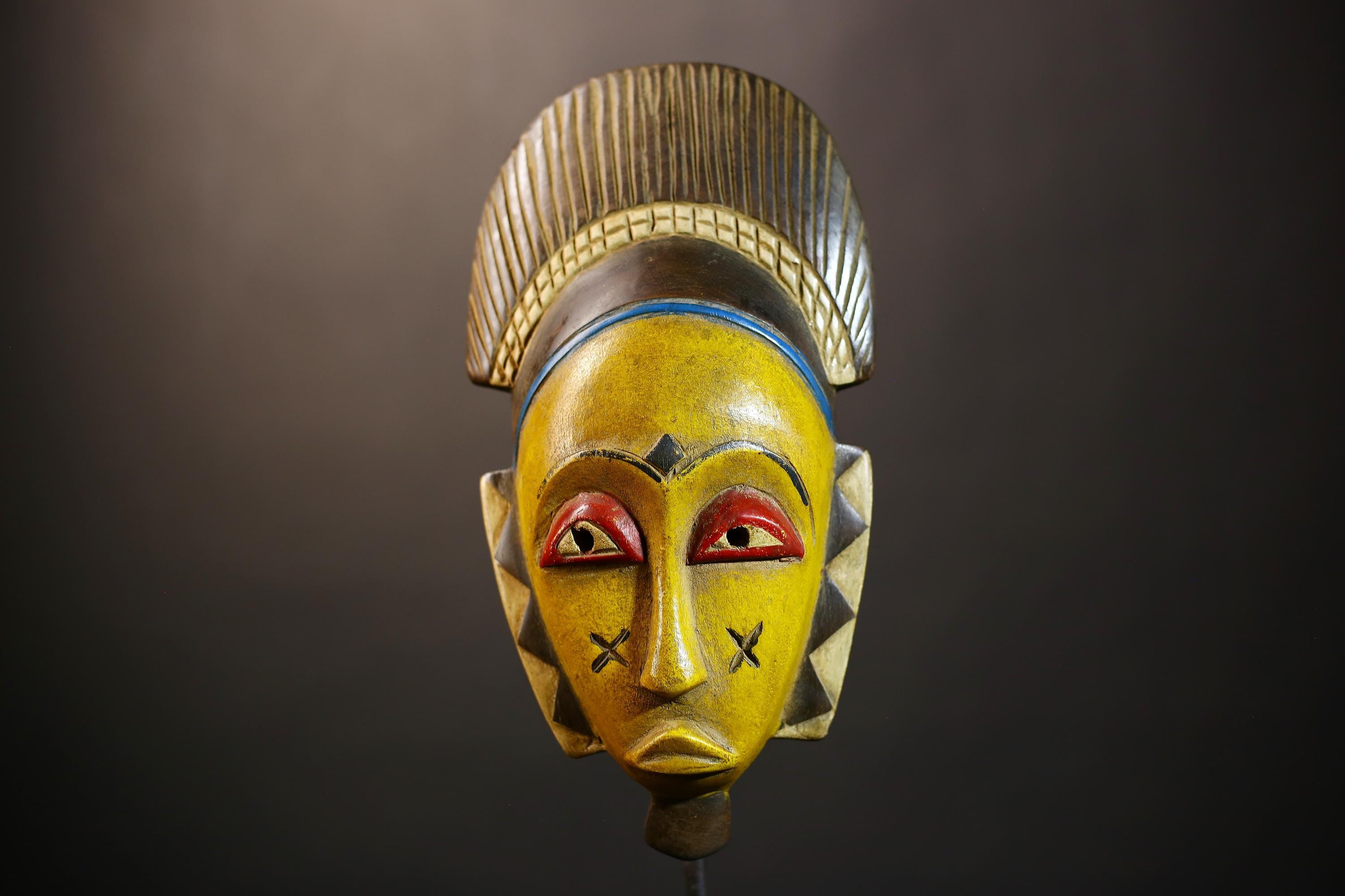 African Vintage Guro Mask | Authentic Handcrafted Tribal Art | Unique Wall Decor | Cultural Accent for Home-G4996