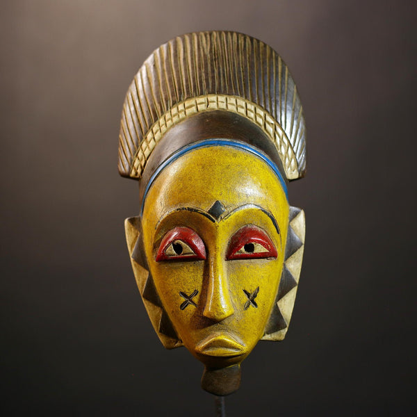 African Vintage Guro Mask | Authentic Handcrafted Tribal Art | Unique Wall Decor | Cultural Accent for Home-G4996