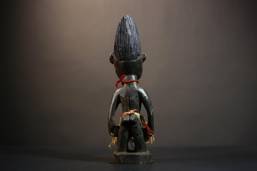 African Yoruba Male Ibeji Figure | Unique Saki Style Art | Oyo Twin Collectible | Handcrafted Cultural Sculpture | Yoruba Decor -G4876