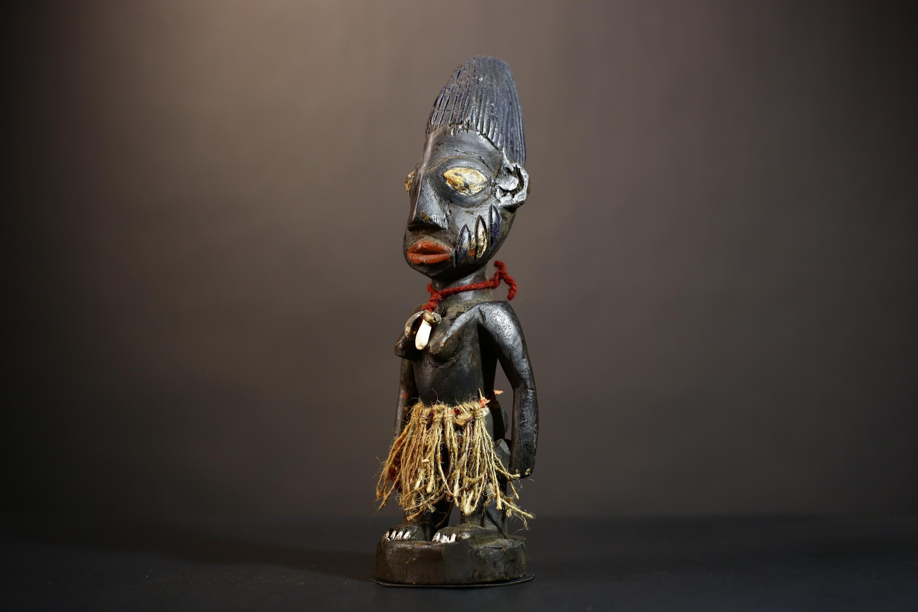African Yoruba Male Ibeji Figure | Unique Saki Style Art | Oyo Twin Collectible | Handcrafted Cultural Sculpture | Yoruba Decor -G4876
