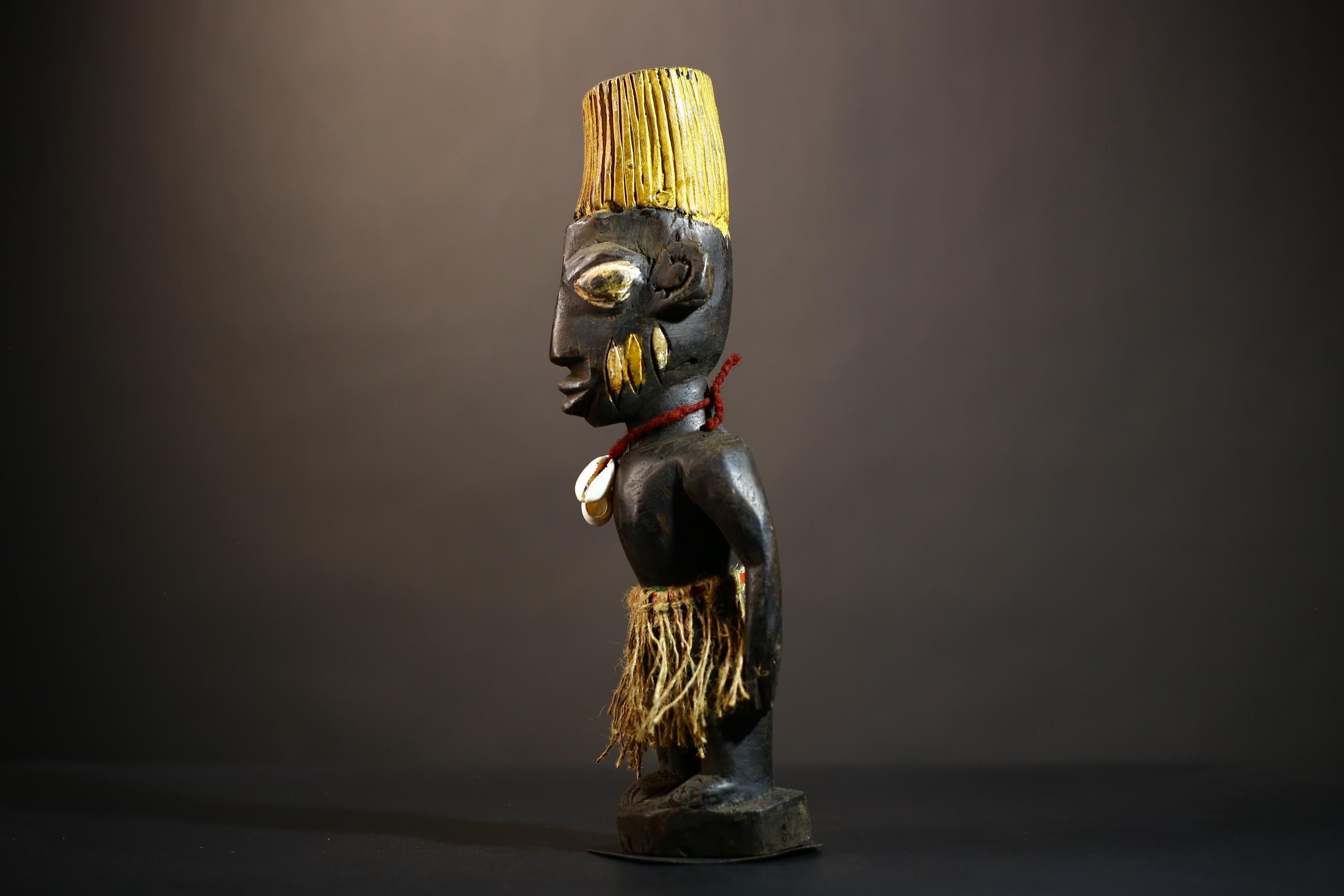 African Yoruba Male Ibeji Twin Figure | Saki Style Oyo Art | Unique Collectible Sculpture | Handmade Nigerian Decor | Yoruba Twins -G4874