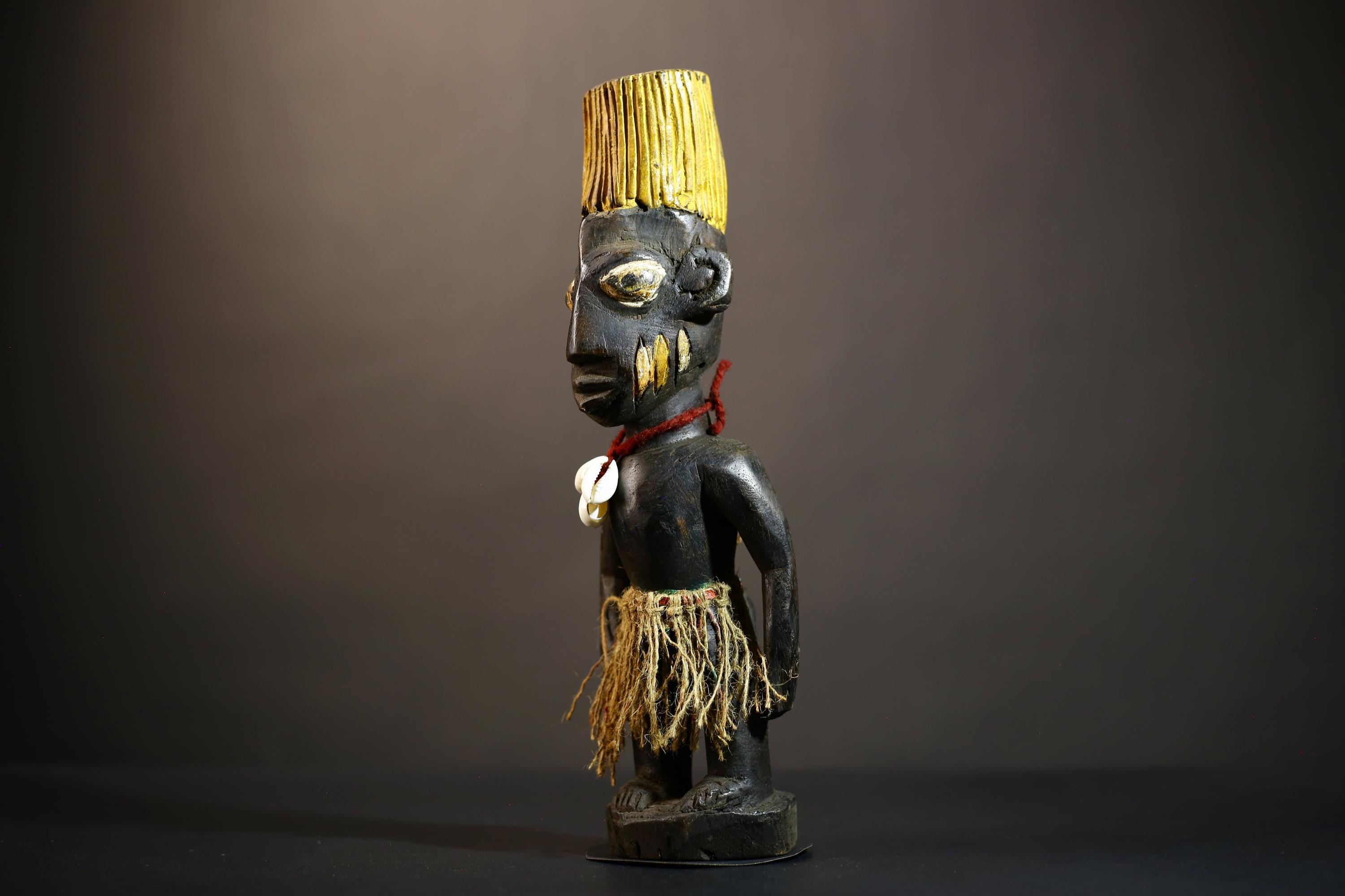 African Yoruba Male Ibeji Twin Figure | Saki Style Oyo Art | Unique Collectible Sculpture | Handmade Nigerian Decor | Yoruba Twins -G4874