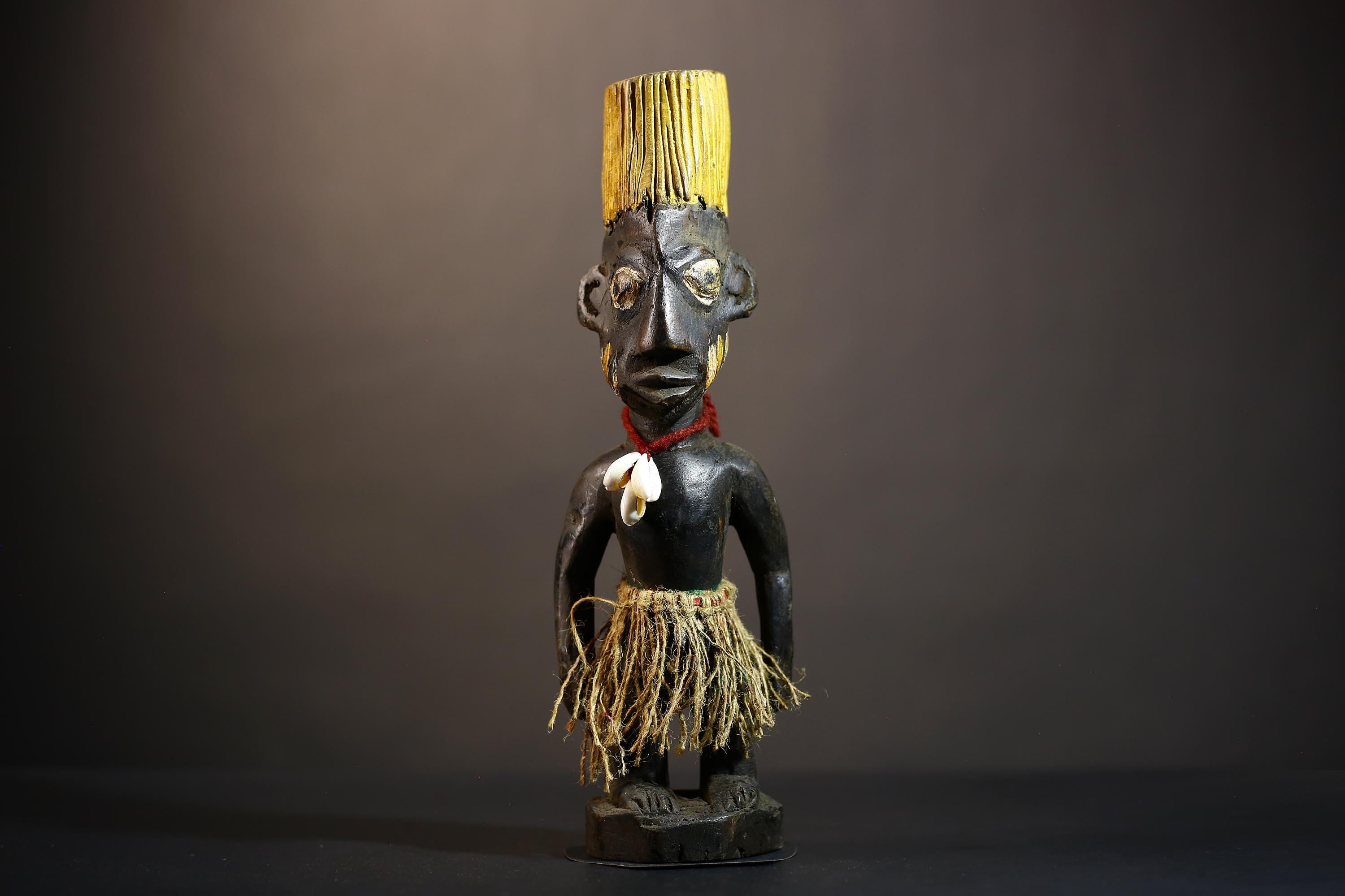 African Yoruba Male Ibeji Twin Figure | Saki Style Oyo Art | Unique Collectible Sculpture | Handmade Nigerian Decor | Yoruba Twins -G4874