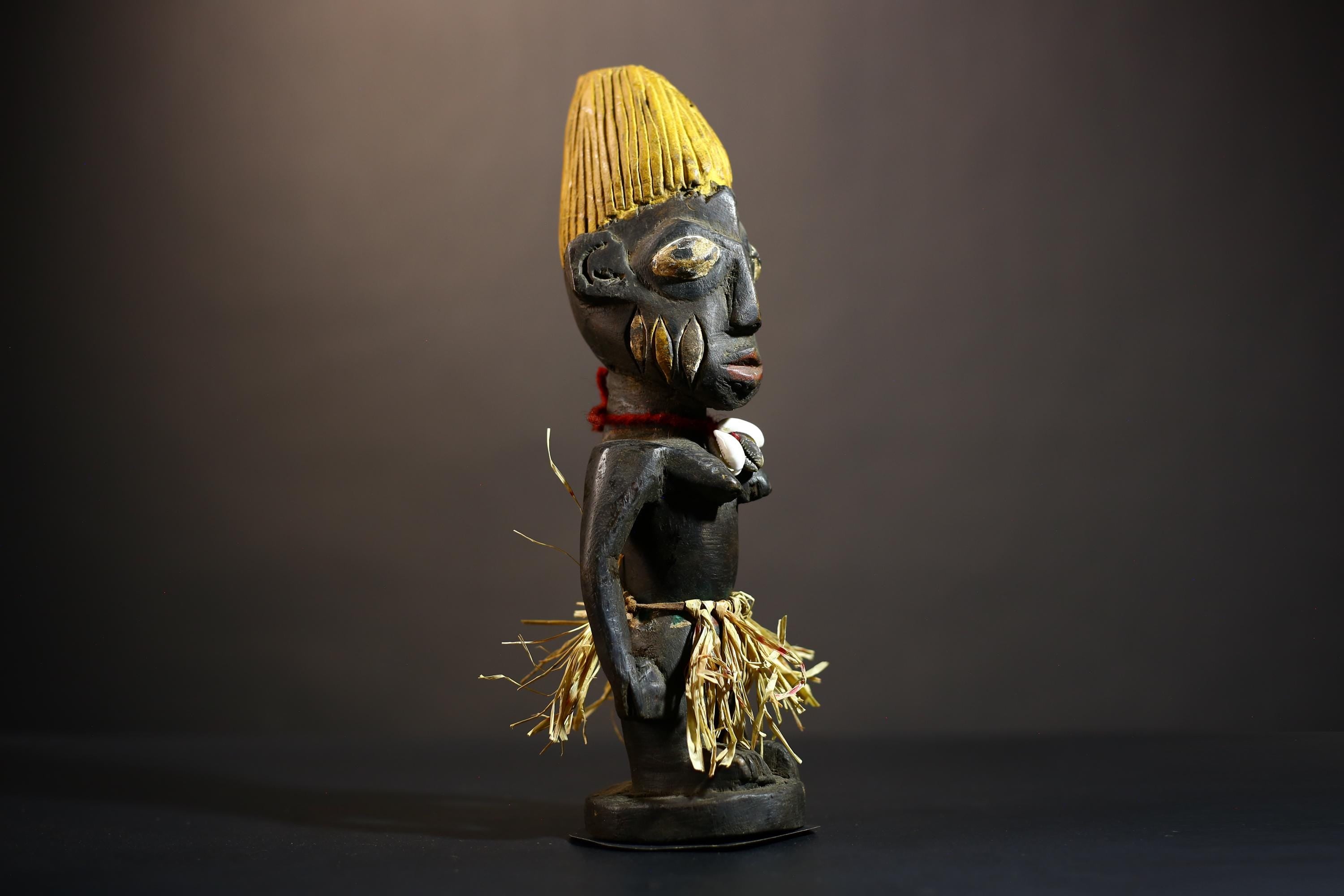African Yoruba Male Ibeji Twin Figure | Saki Style Oyo Art | Unique Collectible Sculpture | Handmade Nigerian Cultural | Yoruba Twins-G4873