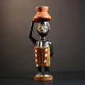 African Cote d'Ivoire Colonial Figure | Unique Handmade Tribal Art Piece | Authentic Cultural Sculpture | Ethnic Figurine Decor-G4872