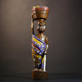 African Cote d'Ivoire Colonial Figure | Unique Tribal Art Collectible Decor | Authentic Handcrafted Sculpture | Cultural Figurine -G4870